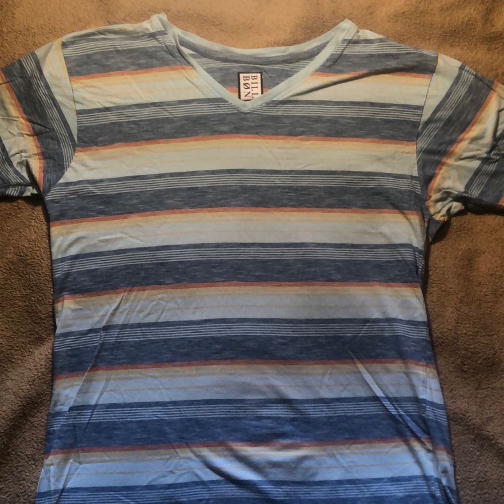 Striped V neck